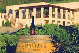 Cedar Creek Vineyards Restaurant Cedar Creek Barrel in front of the Vineyards Restaurant